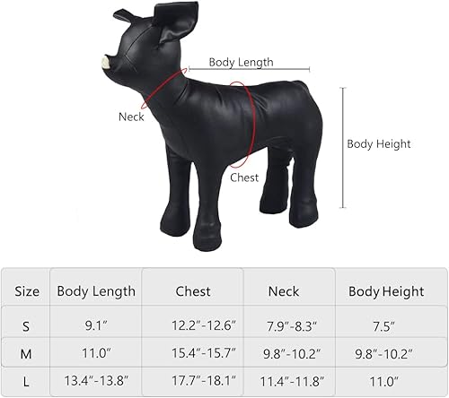Pawstrip Mannequin pour chien en cuir synthétique avec présentoir à vêtements pour animaux de compagnie (noir, taille S) - Nail Gallerys