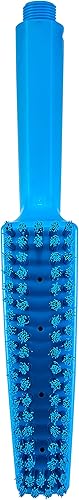 Vikan - Hygiène Brosse à main - Avec passage d'eau - Dure - 330mm - Bleu - Nail Gallerys