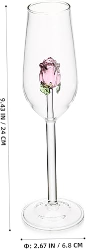 Cabilock 6 Pièces verre de rosé flûte à vin élégante verres à vin de voyage martini tasses verre originaux verre reutilisable verre à vin verre de vin gobelet à vin Un verre rose - Nail Gallerys