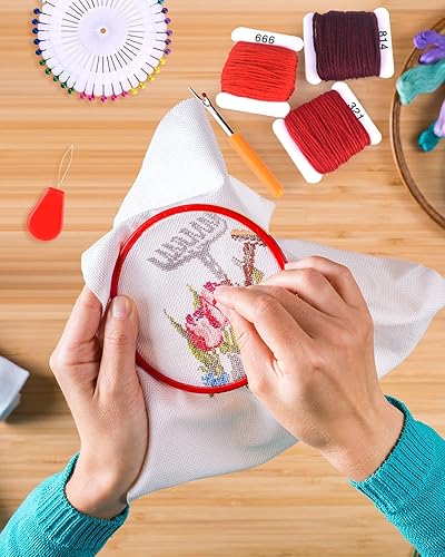 MIAHART 158 pièces fil à broder 57 couleurs fils à broder et kits d'outils de point de croix pour la fabrication de fils de bracelets d'amitié avec boîte de rangement - Nail Gallerys