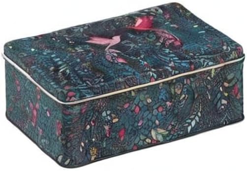 Elite Sara Miller India Birds Deep Rectangular Tin 195 x 154 x 75mm - Nail Gallerys