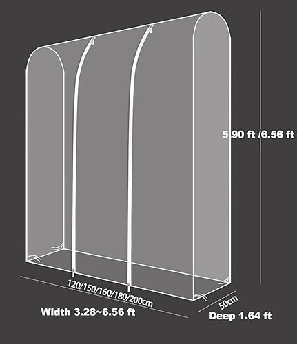 Double Portant A Vetement Housse Protection Housses,Grande Capacité Housse pour sur Cintre,Rangement Vetement,Housse Vetements À Suspendre,Étanche À L'humidité, À La Poussière - Nail Gallerys