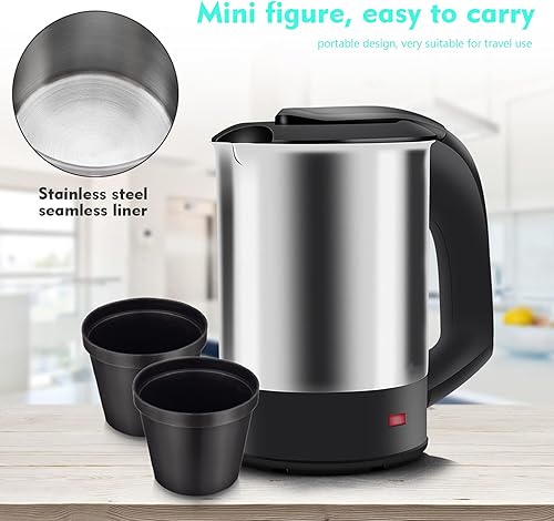 Mini bouilloire bouilloire portable de voyage 0,5 L en acier inoxydable pour la famille pour la pêche en voyage - Nail Gallerys