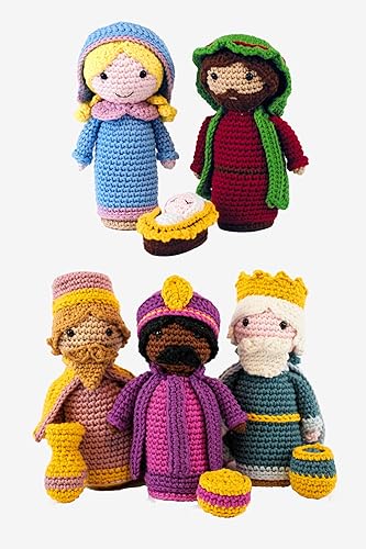 DMC - Book crochet n°16 fil happy cotton et chenille, 5 motifs La nativité - Nail Gallerys