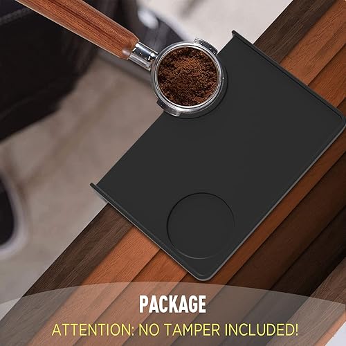 Tapis Tassage Espresso Silicone Antidérapant - Tampon Presse Poudre Café pour Bourrage Grains 21.2x15cm Tamper Tapis avec Protection Bords à 90° pour Accessoires Portafilter Barista, Bar et Cuisine - Nail Gallerys