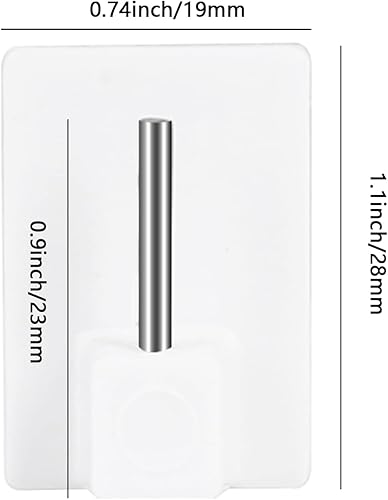 SLFYEE 20Pcs Crochets Autocollants pour Barres de Rideaux Nettes Blanc Crochets Adhésifs Rideaux Crochet Fenêtre Adhésif pour enêtre Salle de Bain Cuisine Tringles à Rideaux, 01, (01) - Nail Gallerys