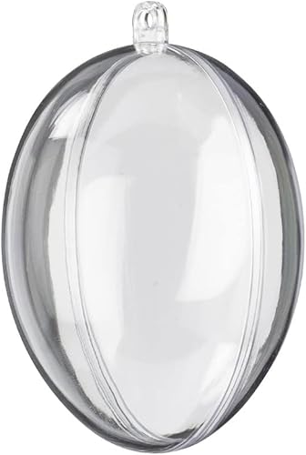 Ideen mit Herz - Lot de 8 œufs en acrylique à suspendre - 8,7 x 5,8 cm - Transparent - Décoration - Occasion Pâques - Pâques - Plastique - Nail Gallerys