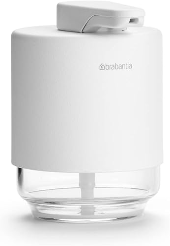 Brabantia - Distributeur de Savon Mindset - Mécanisme de Pompe Anti-Goutte - Facile à Recharger - Résistant à la Corrosion - Accessoire de Salle de Bain Élégant - Infinite Grey - 200 ML - Nail Gallerys