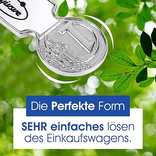 Payivsve Déverrouillage du chariot libre-service en acier inoxydable | Puce de caddie comme porte-clés | Puce de clé pour panier(4 pièce) - Nail Gallerys