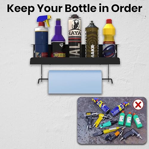 Jomewory Support Mural Pour Flacon Pulvérisateur, Support Mural Pour Bombe Aérosol, Étagère De Rangement Pour Bouteilles De Peinture À 5 Trous | Étagère De Rangement Pour Bombe Aérosol, Réservoir - Nail Gallerys