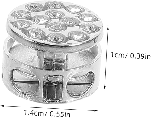 HOMSFOU 10Pièces Bouchons de Verrouillage Double Trou Embouts Métalliques pour Lanières de Sac à Vêtements Bricolage Accessoires de Fixation pour Serrage - Nail Gallerys