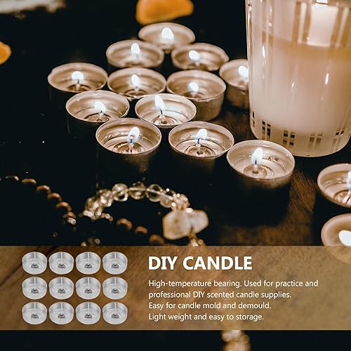 TEHAUX Tasses À Bougies Chauffe-Plat En Aluminium De 100 Pièces Boîtes À Bougies Chauffe-Plat En Métal Avec 100 Mèches De Bougies Pots De Bougies Vides Moule À Bougies Pour Bricolage - Nail Gallerys