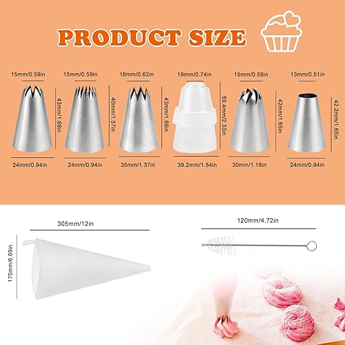 38 Kit Poches à Douille,Kit de Pâtisserie,Set de Poche a Douille Patisserie avec 29 Douilles, DIY Patisserie Accessoire Kit Professionnelle,poche à douille reutilisable - Nail Gallerys