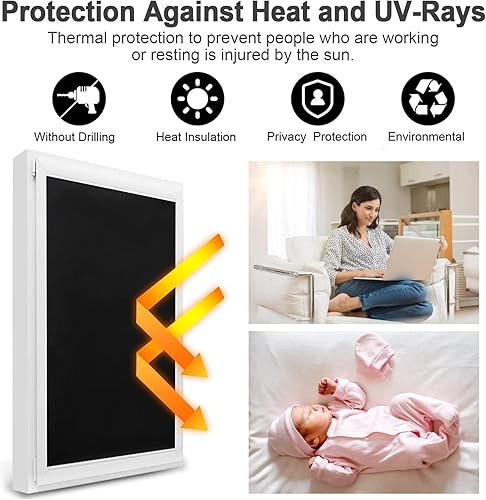 Store Occultant Fenetre, 2025 New Store Occultant sans Perçage pour Fenetre de Toit 100% Store occultant temporaires, Store Occultant Ont 20 Attaches Auto-adhésives,pour Chambre,Bébé - Nail Gallerys