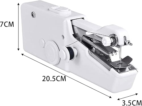 Syfunlv Mini Machine à Coudre Tenue dans la Main, Machine à Coudre Manuelle, Mini Machine à Coudre portative, pour Adulte - Adapté aux Tissus, Voyage à Domicile Bricolage, Vêtements. - Nail Gallerys