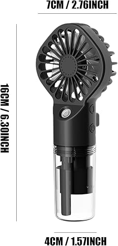 Générique Ventilateur Portable Ventilateur Portatif 16x7x4 Cm Table De Pulvérisation D'eau Frais Mini Humidificateur, Table De Pulvérisation D'eau Frais Petit Ventilateur Portatif - Nail Gallerys