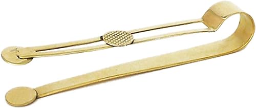 NKlaus Pince à charbon laiton or Env.15cm Pince à encens Shisha Cheminée Pince 4044 - Nail Gallerys