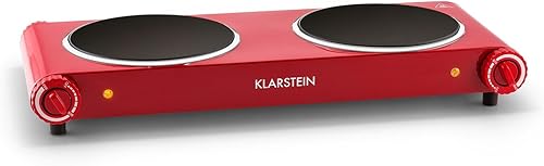 Klarstein Captain Cook² plaques de cuisson à induction (taille compacte, puissance 2400W, chauffe rapide, temperature réglable 60-240°C, minuterie, tactile) - rouge - Nail Gallerys