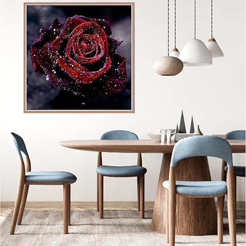 DOUKOYEE Diamond Painting Adulte,Rose colorée Fleurs Paysage Peinture 5D Diamant Kits, 5D Complet Kits de Broderie Diamant Adulte Pierres Rondes DIY Artisanale Diamant Murale Décoration Art Set (B) - Nail Gallerys