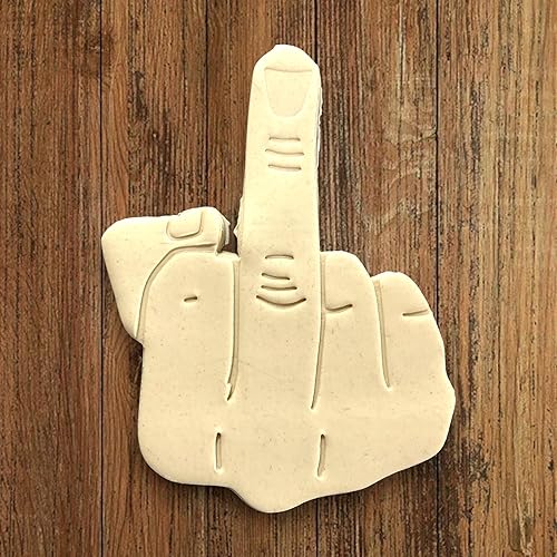 ELACE Emporte Pièce Biscuit doigt d'honneur - Moule Biscuit Emporte Piece Enfant pour Biscuits, Gâteaux- Idéal pour Cadeau, Enfants Dimension 10x8x1.5cm - Nail Gallerys