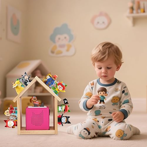 Gieanoo Étagère Tonie Box, magnétique, pour figurines Tonie, personnages, en bois, pour enfants - Nail Gallerys