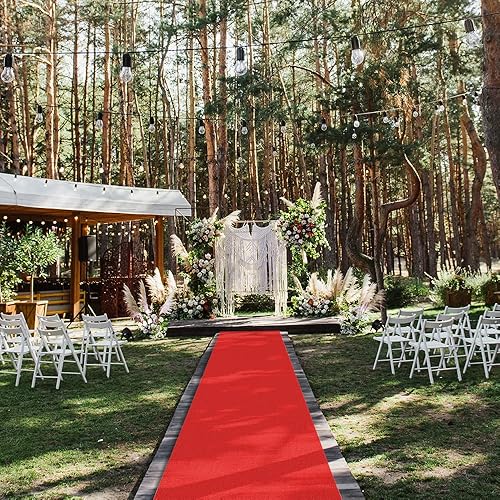 Tapis de passage, couleur rouge, pour Noël, église, mariage, magasin, 1 x 5 m - Nail Gallerys