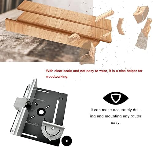 SHUIYUE Ensemble de 3 Routeur Table Insert Plaque en Alliage D'aluminium Bois Fraisage Flip Board Machine De Découpe Gravure Outil Auxiliaire Bancs De Travail du Bois - Nail Gallerys