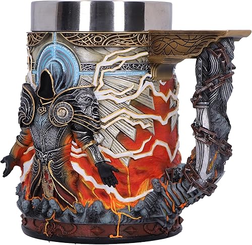 Nemesis Now Diablo IV Inarius Chope en résine 15,5 cm avec insert en acier inoxydable moulé dans la meilleure résine peinte à la main - Nail Gallerys