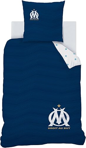Om Prado Parure de Lit Enfant 1 Personne | 100% Coton | Oeko-TEX | Housse de Couette 140x200 cm + 1 Taie d'oreiller 63x63 cm | Imprimé Réversible Garçon | Bleu - Nail Gallerys