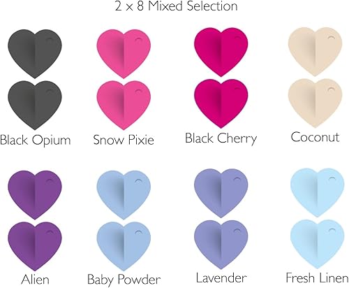 Fondants de cire aux parfums mixtes : 16 fondants en forme de cœur - Nail Gallerys