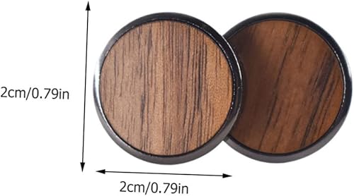 SEWOART 1 Paire Boutons De Manchette Pour Hommes Bouton De Manche En Bois Bouton De Chemise De Mode Clous De Manchette De Chemise Bout De Manchette Décoratif Coiffures Coffee Alliage - Nail Gallerys