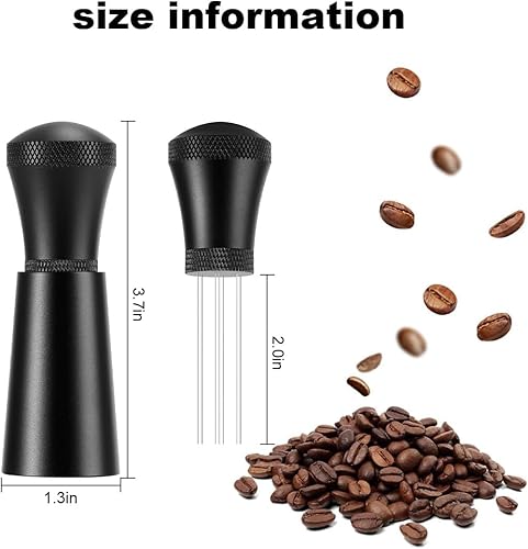 Aililong Normcore WDT Outil à expresso avec 7 aiguilles en acier inoxydable, distributeur de café amovible et distributeur d'aiguilles à café pour les baristas et les amateurs de café. - Nail Gallerys