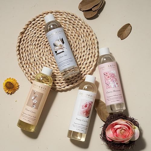 COCORRÍNA Recharge Diffuseur de Parfum 200ml, Sandalwood Rose, Parfum Longue Durée aux Huiles Essentielles Naturelles, Parfum d'intérieur pour Le Salon, la Chambre et la Salle de Bains - Nail Gallerys
