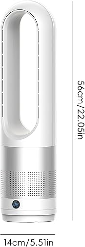 56cm Ventilateur Colonne, Ventilateur Sans Pale, Silencieux, Ventilateur Tour De Bureau,ChronoméTrage 8h, Oscillant à 80° Avec TéLéCommande,Ventilateur Colonne Pour Salon Et Chambre (or) - Nail Gallerys