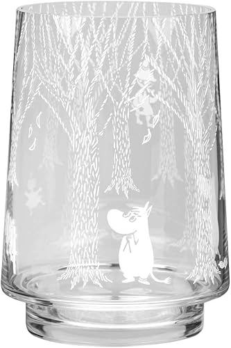 Photophore Moomin dans les bois en verre scandinave fait à la main pour décoration d'intérieur et décoration de table (8 cm) - Nail Gallerys