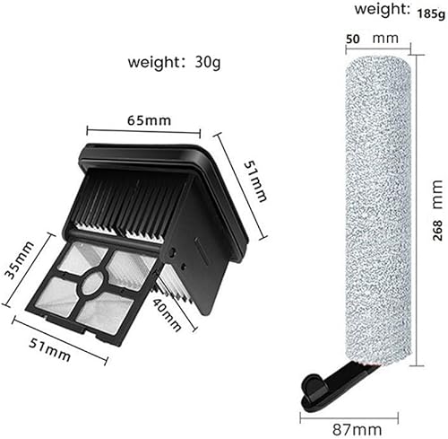 Brosse rouleau et filtre de rechange, kit d'aspirateur à double usage humide et sec avec brosse à rouleau, brosse de nettoyage, convient pour DREAME H15 Pro - Nail Gallerys