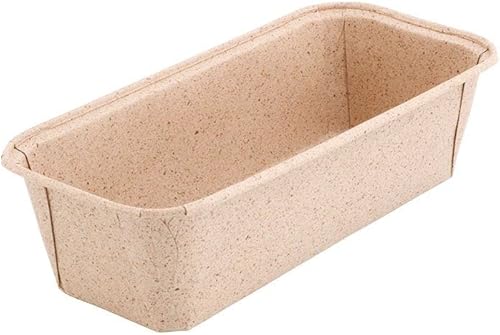 GREENBOX Lot de 25 moules rectangulaires en papier de cacao - 20 x 7 x 6cm - Passe au four - Moule à pain - Papier marron - Petits moules à gâteau - Moule en papier avec structure élégante DRE025111 - Nail Gallerys