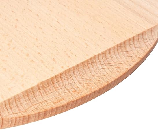 Bütic Assiette à pizza, assiette à tarte flambée avec poignée creuse en hêtre – Taille au choix, article : Ø 60 cm - Nail Gallerys