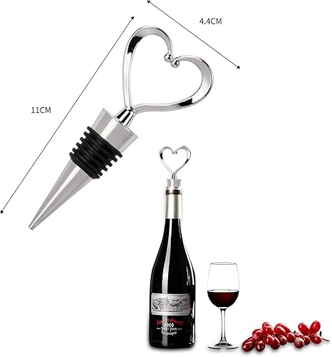 FRUHLING Lot de 5 bouchons de vin en forme de cœur en plastique pour bouteilles de vin, champagne, bouteille de bière - Nail Gallerys