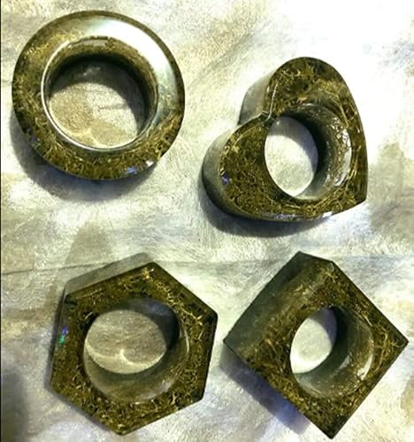 iSuperb 4 Moules en Silicone de Ronds de Serviette Moules Résine Époxy en Forme de Hexagone Carré Rond Cœur Moules pour Glace Chocolat Décoration de Gâteaux - Nail Gallerys