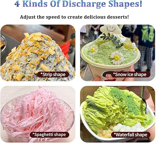 Machine à glace flocon de neige, machine à glace pilée électrique, refroidissement rapide, acier inoxydable de qualité alimentaire, machine à glace flocon de neige pour desserts, glaces,180kg/Day - Nail Gallerys