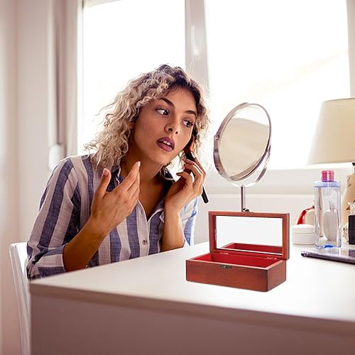 VALICLUD Boîte Boîte Boîte à Bijoux En Acajou Boîtes à Bijoux Pour Femmes Boîte à Bijoux Chinoise Plat à Bibelots Plateau à Bagues Boîte De Coffret à En Bois Décorer Antique Manquer - Nail Gallerys