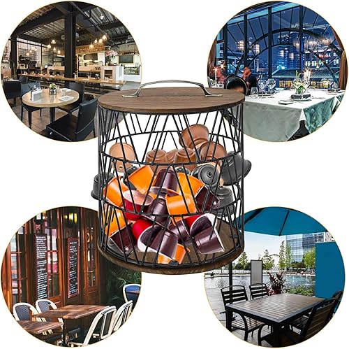 QUTHZZHY Panier pour Dosettes de Café, Organisateur de Dosettes de Café, Panier de Rangement pour Capsules de Café pour Comptoir, Maison, Bureau(P2007A02) - Nail Gallerys