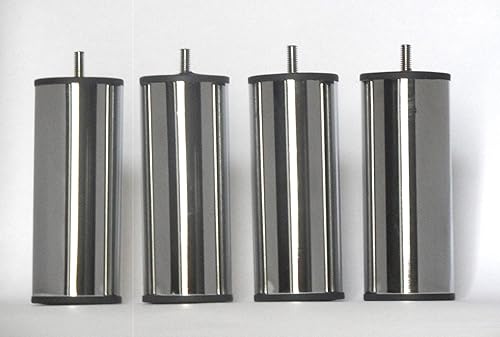 Pieds DE LIT Acier Chrome Hauteur 150 mm (4 PIÈCES) - Nail Gallerys