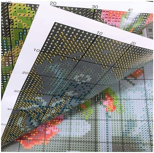 Kit de Broderie au Point de Croix Chien Cavalier King Charles Spaniel 16x20 Pouces DIY pour Adulte Salon Chambre débutant 11CT pré-imprimé Kit Canevas Complet décoration - Nail Gallerys