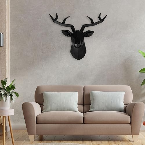 Baoblaze Statue animale en résine 3D tête de cerf statue décorative en bois de cerf pour maison, bureau, chambre à coucher - Nail Gallerys