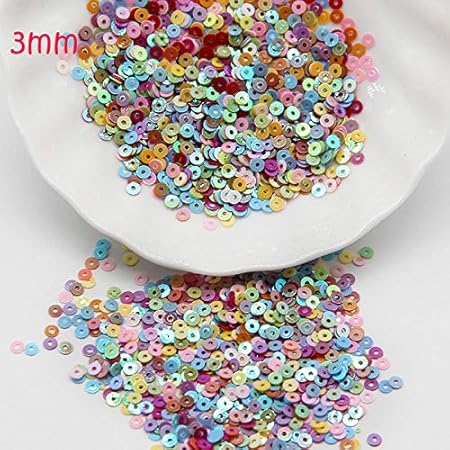 3mm 4mm 5mm 6mm Sequin Plat Rond Lâche Paillettes Artisanat Paillette Couture Vêtements Décoration DIY Accessoire - Nail Gallerys