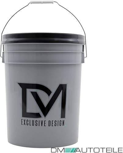 DM Autoteile 152387 Seau de Lavage de Voiture XXL avec passoire et Couvercle Gris 20 l - Nail Gallerys