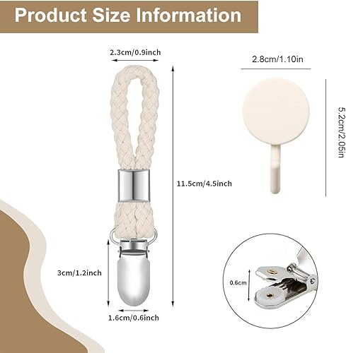 KARELLS Crochet Torchon en Métal avec Coton Tissé, 6 Pièces Multifonctionnels Cuisine Serviettes Clips, Clips Porte-Torchon Placards Serviettes Suspendues, Résistants Pinces à Torchons - Nail Gallerys
