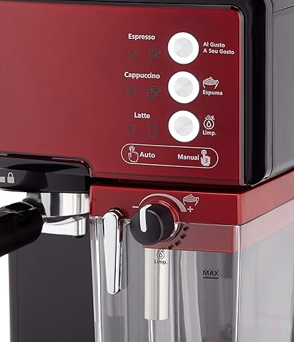 Oster - BVSTEM6601R-050 Prima Latte - Machine à Espresso avec Mousseur à Lait - Rouge 15 Bars - Nail Gallerys